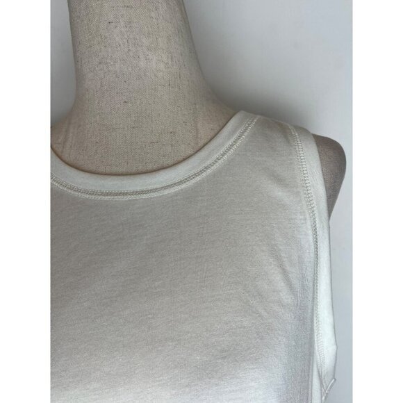 Sweaty Betty Tank Top Women Small White Crew Neck Cotton Tencel Easy Peazy Top - Picture 7 of 9